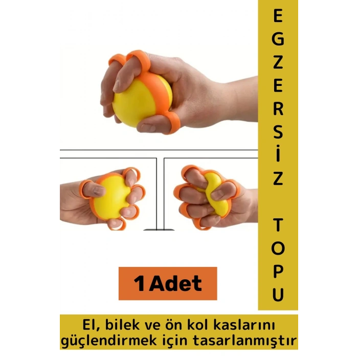 Rehabilitasyon Fizyoterapi Müzisyen Sporcu El Bilek Ön Kol Kas Güçlendiren Silikon El Egzersiz Topu