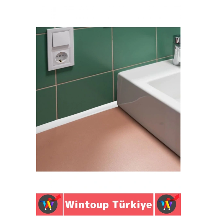 Uzun Ömürlü Lavabo Duş Kenarı Su Sızıntısı Önleyen Montajsız Kendinden Yapışkanlı Su Bariyeri 2 Mtre