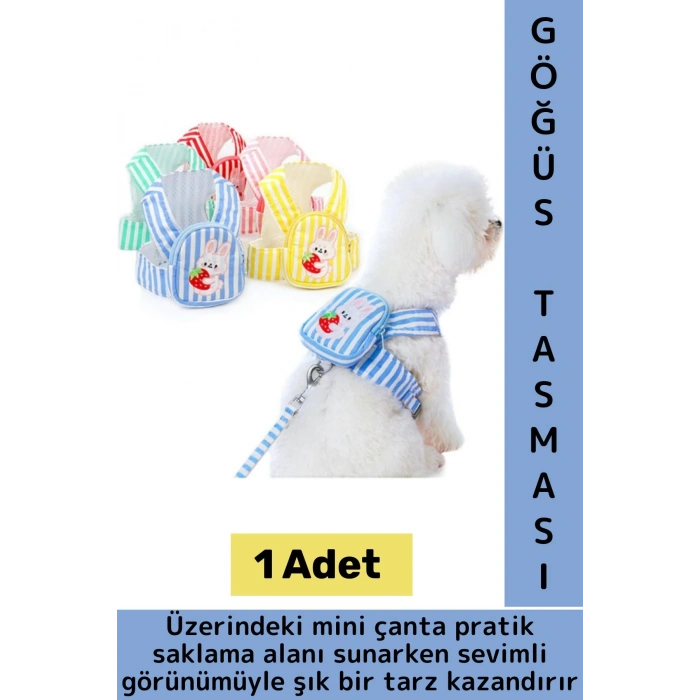 Yüksek Kaliteli Şık Sevimli Küçük Irk Kedi Köpek Evcil Hayvan Çantalı Göğüs Gezdirme Tasması Seti