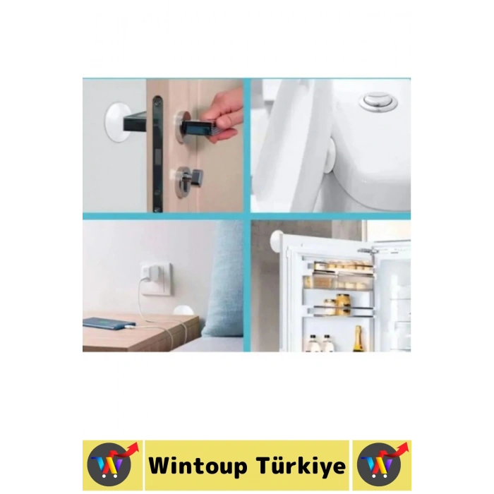 Şık Tasarım Mobilya Kapı Kolu Darbesi Kapı Durdurucu Gürültü Darbe Emici Şeffaf Silikon Ped 6 Adet