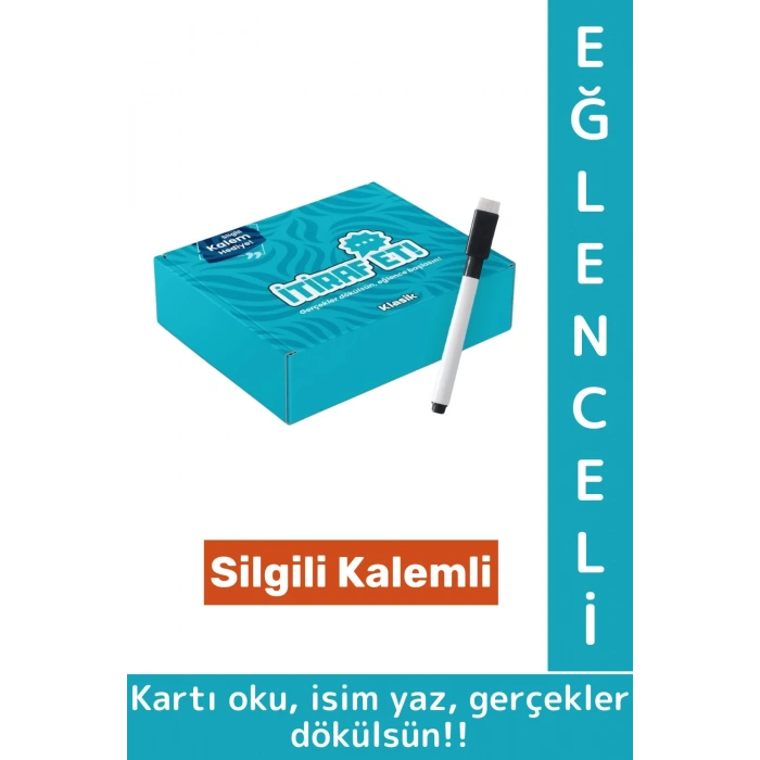 Arkadaş Grup Tatil Yılbaşı Silgili Kalemli Eğlenceli Kızdırmalı Cezalı Cesur İtiraf Oyunu 45 Kart