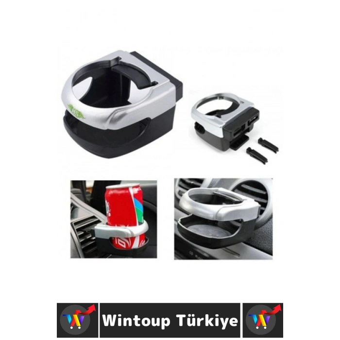Universal Tüm Araç Modelleri Havalandırma Uyumlu Kolay Montaj Sert Plastik Araç İçi Bardak Tutucu