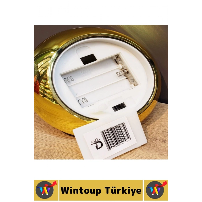 Premium Konsept Hediyelik Dekoratif Nostaljik LED Işık Alev Görünümlü Çok Şık Pilli GOLD Mum Lamba