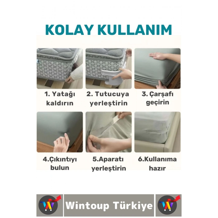 Pratik Nevresim Yorgan Kılıfı Çarşaf Tutucu Sabitleyici Yastık Nevresim Sabitleyici Aparat 8 Adet