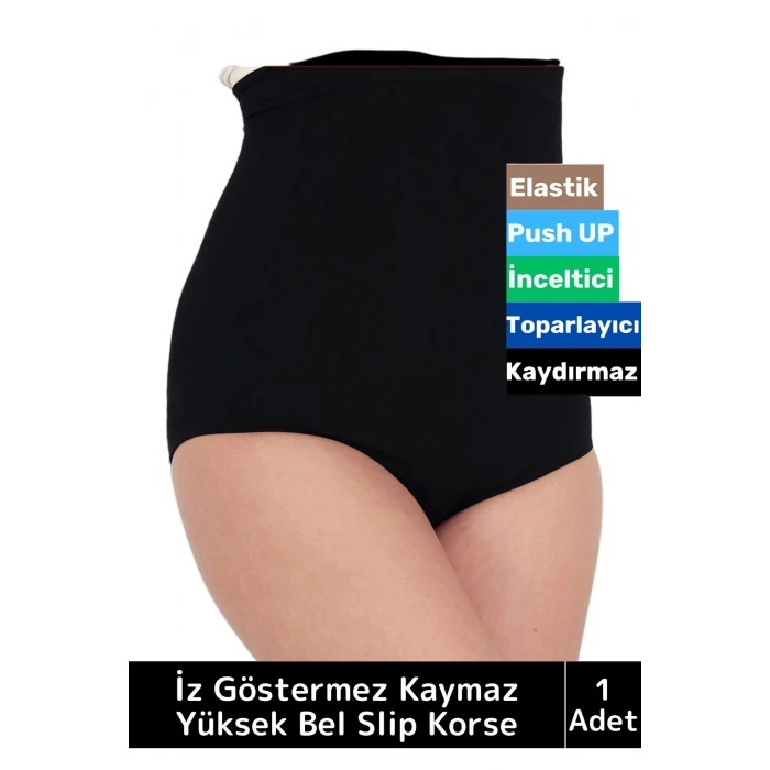 Özel İz Göstermez Kayma Önleyici Silikonlu Toparlayıcı Etkili Masaj Özellikli Yüksek Bel Slip Korse