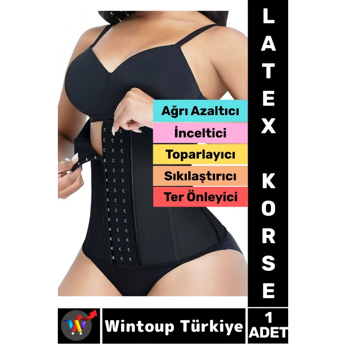Özel Üretim Vücut Şekillendiren Toparlayan İncelten Ağrı Azaltan Ter Emici Kadın Askısız LATEX KORSE