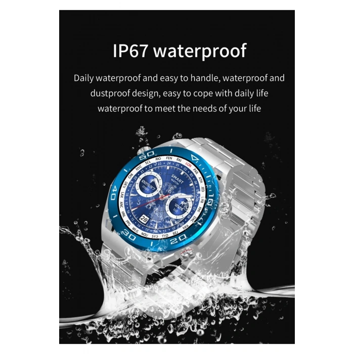 SK 4 Ultimate Amoled Ekran 49 Mm 1.62 Inch BT Call/Bildirim/NFC/GPSAkıllı Saat 2 Strap