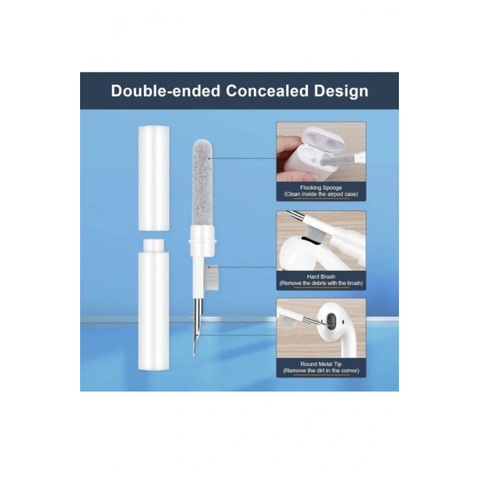 Özel Üretim Dayanıklı Yumuşak Fırça Kablosuz Kulaklık Temizleme Kiti Kalemi
