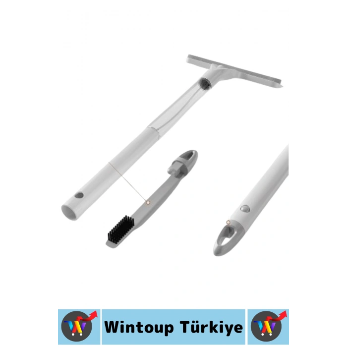 Premium Banyo Mutfak Fayans Oto Ayna Çift Taraflı 4 in 1 Spreyli Çek Çekli Camsil Fırça Aparatı