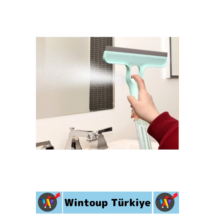 Premium Banyo Mutfak Fayans Oto Ayna Çift Taraflı 4 in 1 Spreyli Çek Çekli Camsil Fırça Aparatı