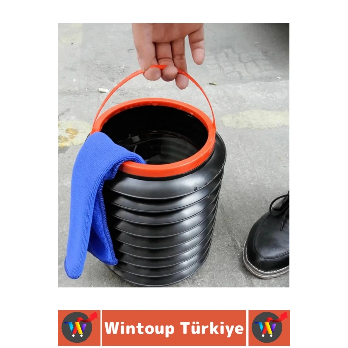 Dayanıklı Portatif Kamp Piknik Buz Kovası Oto Çöp Kovası Çok Amaçlı Taşıma Askılı Kapaksız Kova