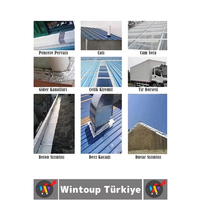 Ultra Güçlü Su Geçirmez Isıya Dayanıklı Alüminyum İzolasyon Tamirat 72 Mm X 2 Metre Çamur Bant 4 Adt
