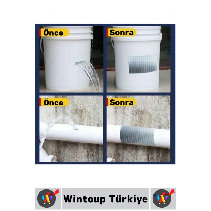 Ultra Güçlü Su Geçirmez Isıya Dayanıklı Alüminyum İzolasyon Tamirat 96 Mm X 2 Metre Çamur Bant 3 Adt