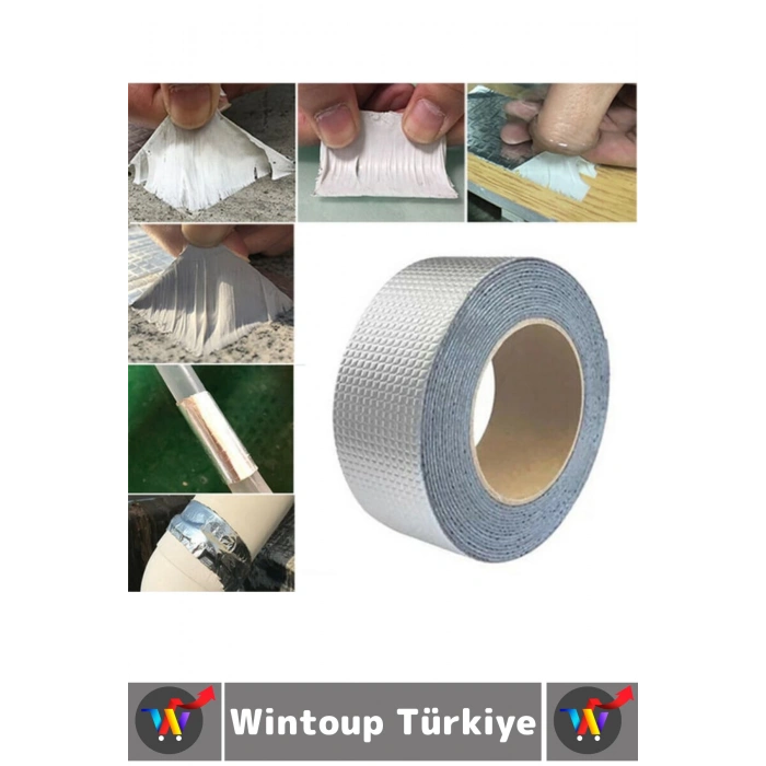 Ultra Güçlü Su Geçirmez Isıya Dayanıklı Alüminyum Folyo İzolasyon Tamirat 72 Mm X 2 Metre Çamur Bant