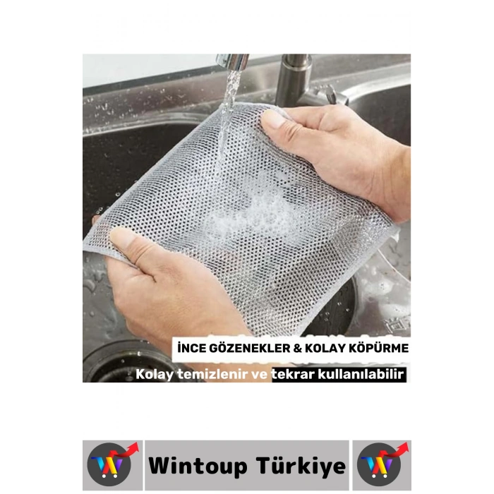 Premium Seri Çizmez Mutfak Tezgah Fayans Yağ Kir Temizleyici Kolay Temizlenir Tencere Tava Ovma Bezi