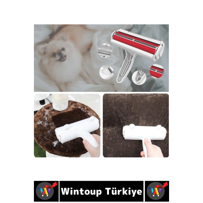 Evcil Hayvan Tüy Toz Giysi Yatak Koltuk Halı Kolay Temizlenir Hazneli Kedi Köpek Tüy Toplama Aleti