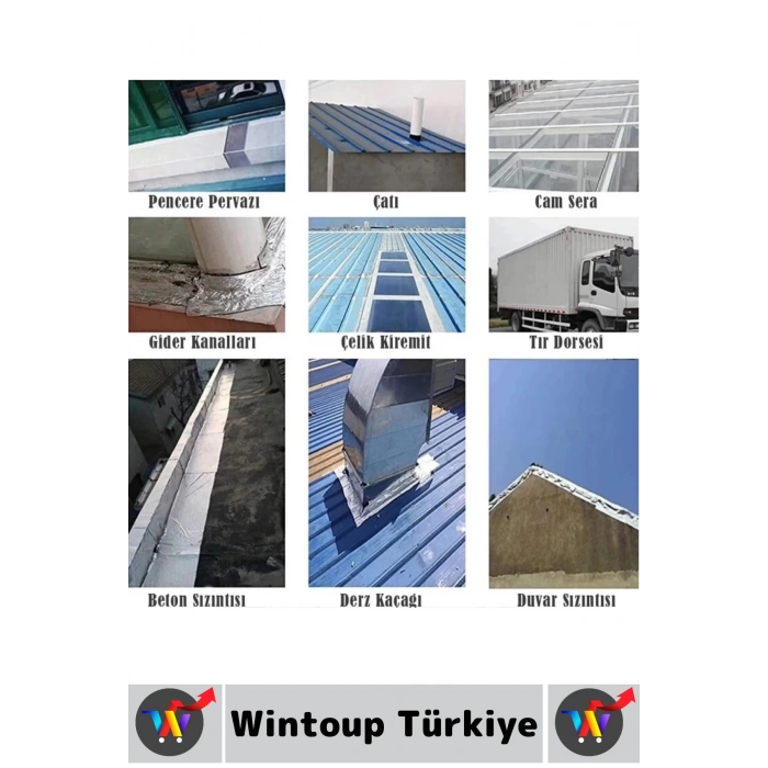 Ultra Güçlü Su Geçirmez Isıya Dayanıklı Alüminyum İzolasyon Tamirat 96 Mm X 2 Metre Çamur Bant 4 Adt