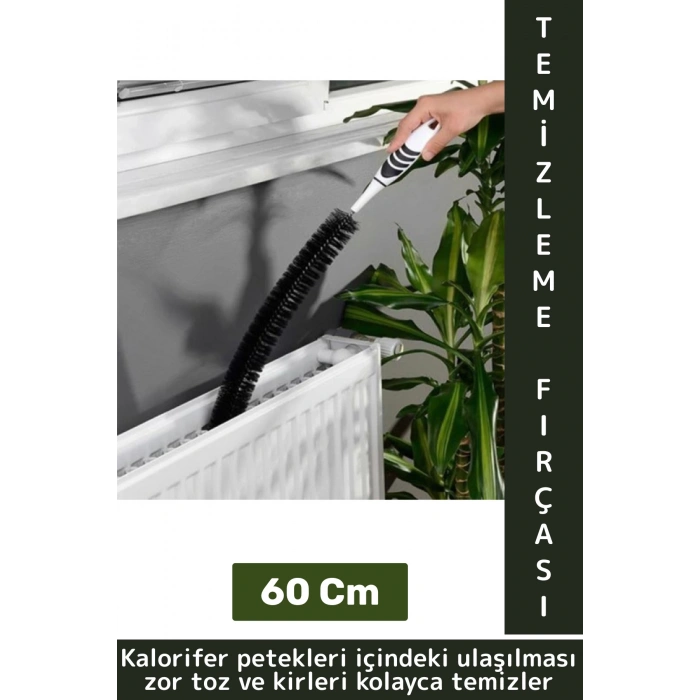 Dayanıklı Uzun Esnek İnce Yapılı Kalorifer Ulaşılması Zor Nokta Toz Kir Petek Temizlik Fırçası 60 Cm