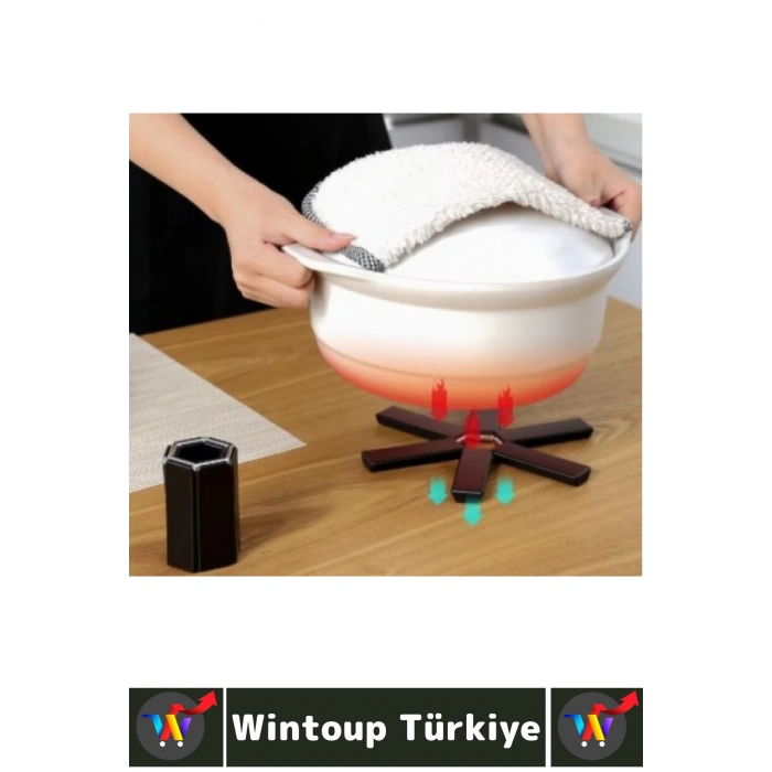 Yüksek Isıya Dayanıklı Kaymaz Yapışmaz Tencere Tava Masa Tezgaha Zarar Vermez Katlanabilir Nihale