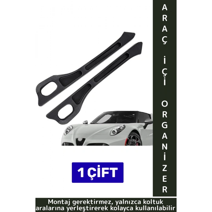 Dayanıklı Esnek Montaj Gerektirmez Telefon Anahtar Küçük Eşya Düzenleyici Araç İçi Organizer Siyah