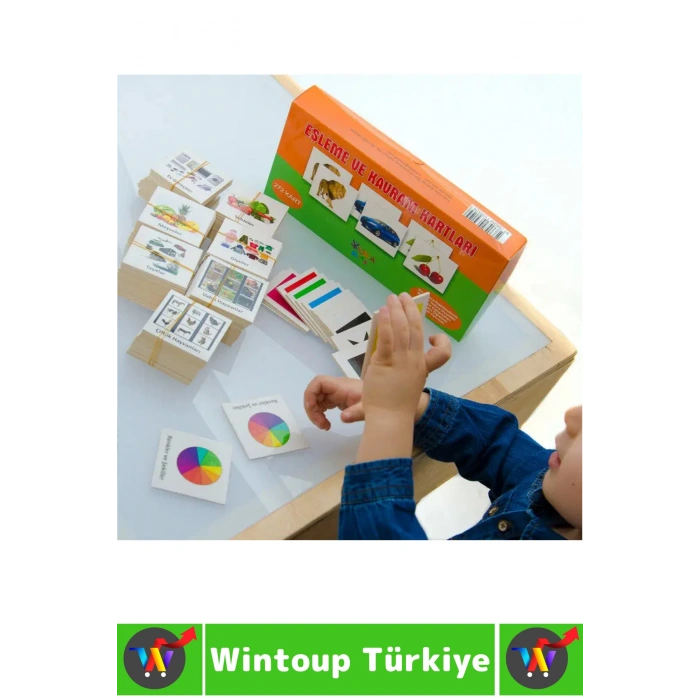 Eğitici Çocuk El Göz Koordinasyonu Görsel Kavram Algısı Beceri Geliştirici Eşleme Kavrama Kartları