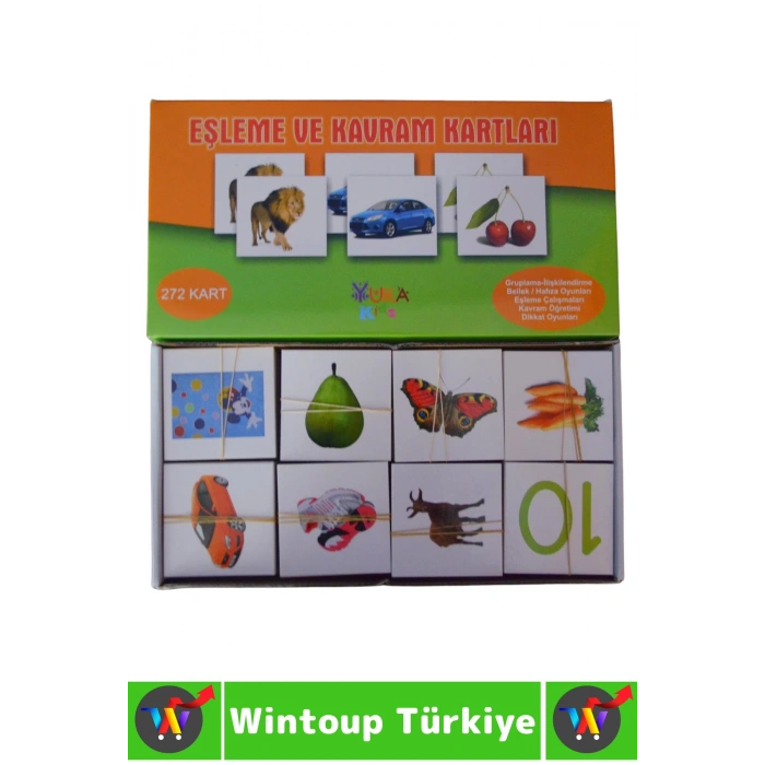 Eğitici Çocuk El Göz Koordinasyonu Görsel Kavram Algısı Beceri Geliştirici Eşleme Kavrama Kartları