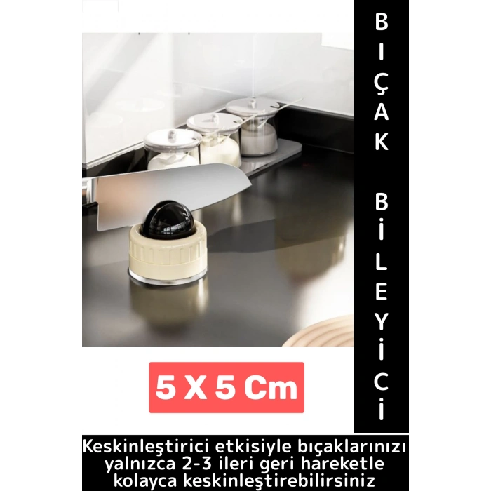 Kolay Kullanım Güvenli Kaymaz Yapışkanlı Mutfak Ekmek Meyve Bıçağı Makas Vantuzlu Bıçak Bileyici