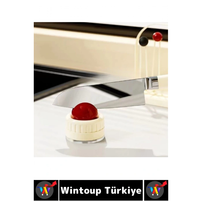 Kolay Kullanım Güvenli Kaymaz Yapışkanlı Mutfak Ekmek Meyve Bıçağı Makas Vantuzlu Bıçak Bileyici