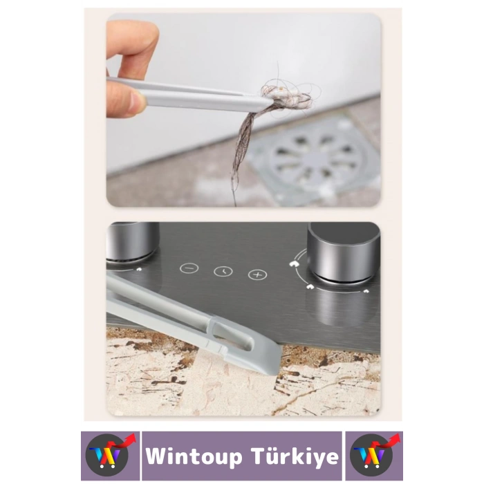 Ergonomik Zemin Derz Köşe Mutfak Banyo Zor Nokta Toz Kir Döner Başlıklı Cımbızlı Temizlik Fırçası