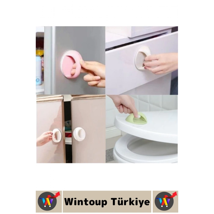 Premium Pencere Dolap Çekmece Fayans Ahşap Çok Amaçlı Kendinden Yapışkanlı Pratik Kulp Tutacak