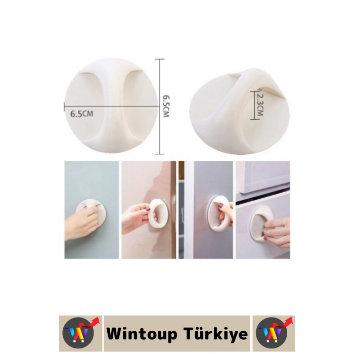 Premium Pencere Dolap Çekmece Fayans Ahşap Çok Amaçlı Kendinden Yapışkanlı Pratik Kulp Tutacak