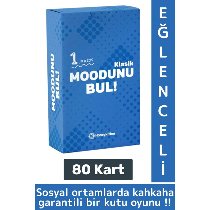 Eğlenceli Genç Yetişkin Arkadaş Yılbaşı Sosyalleşme Özel Gün Moodunu Bul-Klasik Oyun Kartları 80Kart