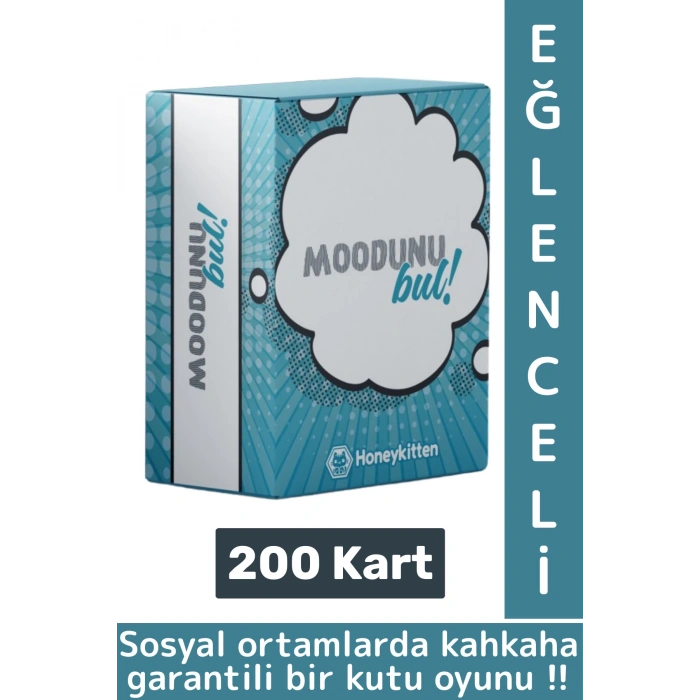 Eğlenceli Genç Yetişkin Arkadaş Yılbaşı Sosyalleşme Özel Gün Moodunu Bul-Mood Oyun Kartları 200 Kart