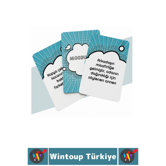 Eğlenceli Genç Yetişkin Arkadaş Yılbaşı Sosyalleşme Özel Gün Moodunu Bul-Mood Oyun Kartları 200 Kart