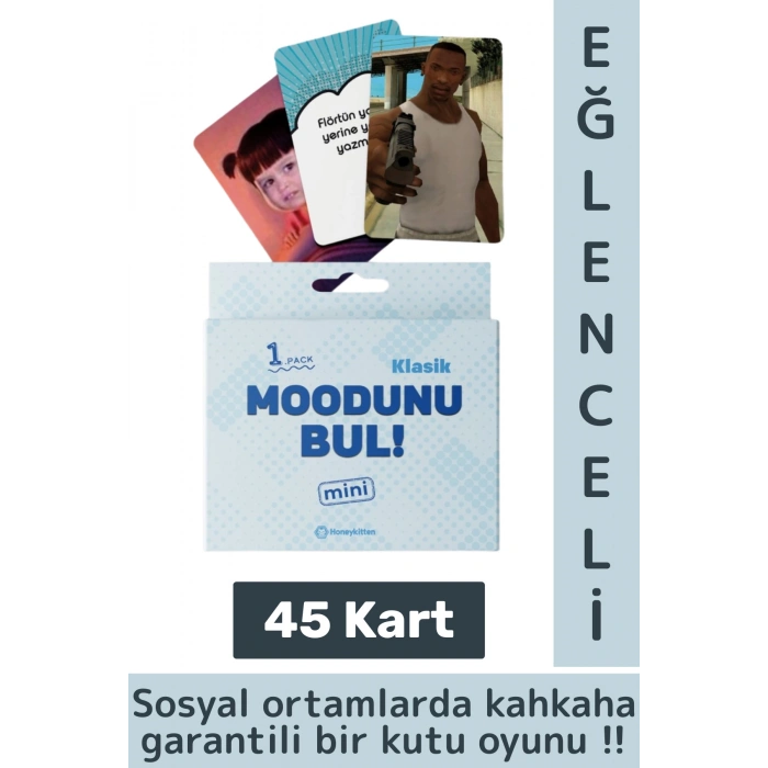 Eğlenceli Genç Yetişkin Arkadaş Yılbaşı Sosyalleşme Moodunu Bul Mini-Klasik Oyun Kartları 45 Kart