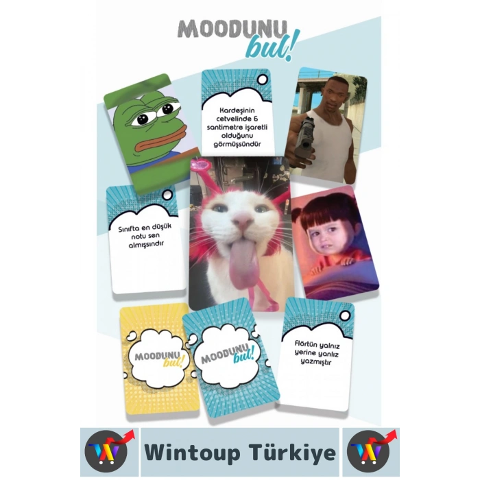 Eğlenceli Genç Yetişkin Arkadaş Yılbaşı Sosyalleşme Moodunu Bul Mini-Klasik Oyun Kartları 45 Kart