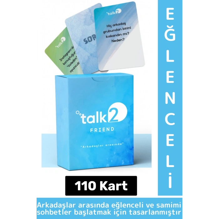 Eğlenceli Özel Gün Yılbaşı Arkadaş Samimiyet Arttıran Cesur İtiraf Oyunu Talk2-Friend 110 Kart