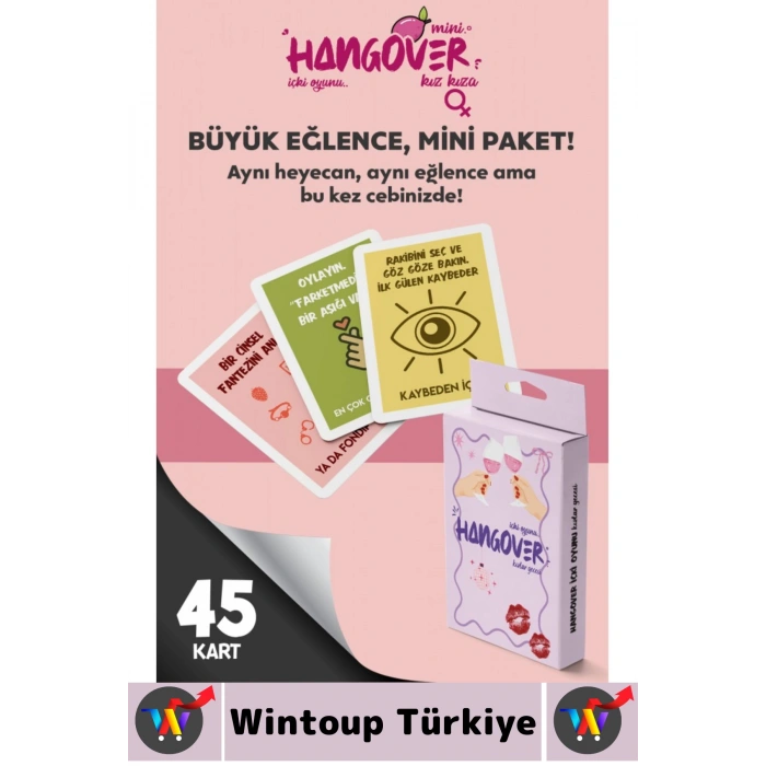 Eğlenceli Arkadaş Parti Özel Gün Kız Kıza Cesur İtiraf Oyun Hangover Mini İçki Oyunu-Kızlar Gecesi