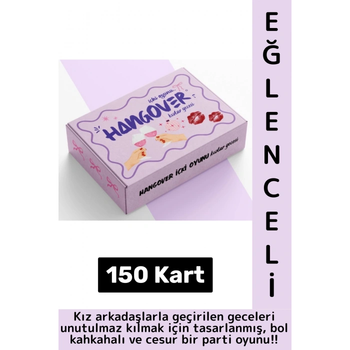 Eğlenceli Arkadaş Parti Cesur Görev Kız Kıza İtiraf Oyun Hangover İçki Oyunu-Kızlar Gecesi 150 Kart