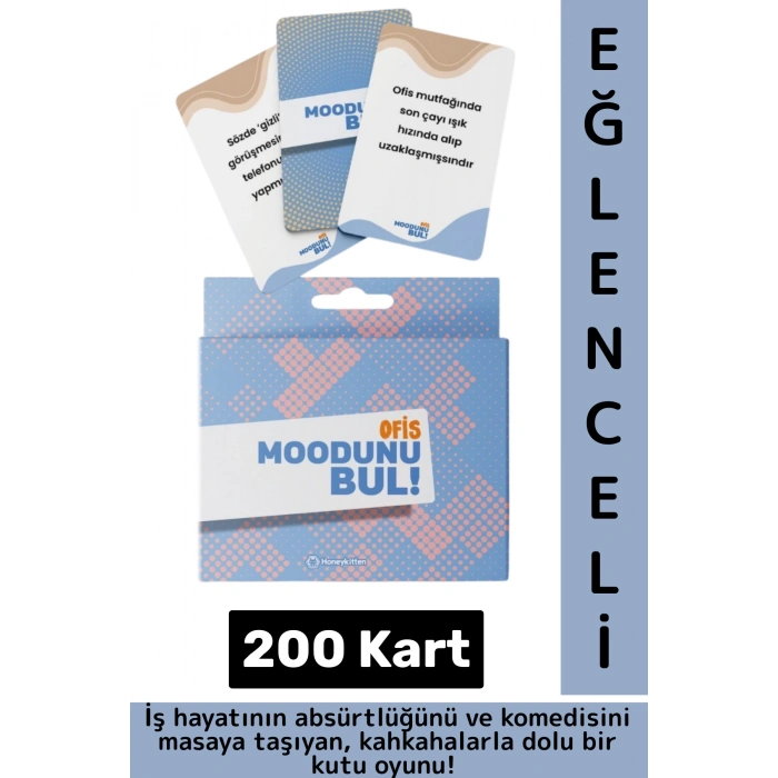 Eğlenceli Arkadaş İş Hayatı Çalışan Ofis Ortamı Komik Mizah Oyunu Moodunu Bul-Ofis 200 Kart