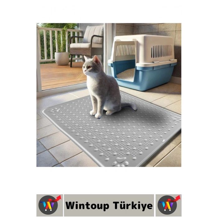 Evcil Hayvan Pet Kaymaz Yıkanabilir Kolay Temizlenir Yatak Tuvalet Önü Mama Kabı Altı Kedi Paspası