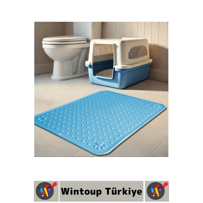 Evcil Hayvan Pet Kaymaz Yıkanabilir Kolay Temizlenir Yatak Tuvalet Önü Mama Kabı Altı Kedi Paspası