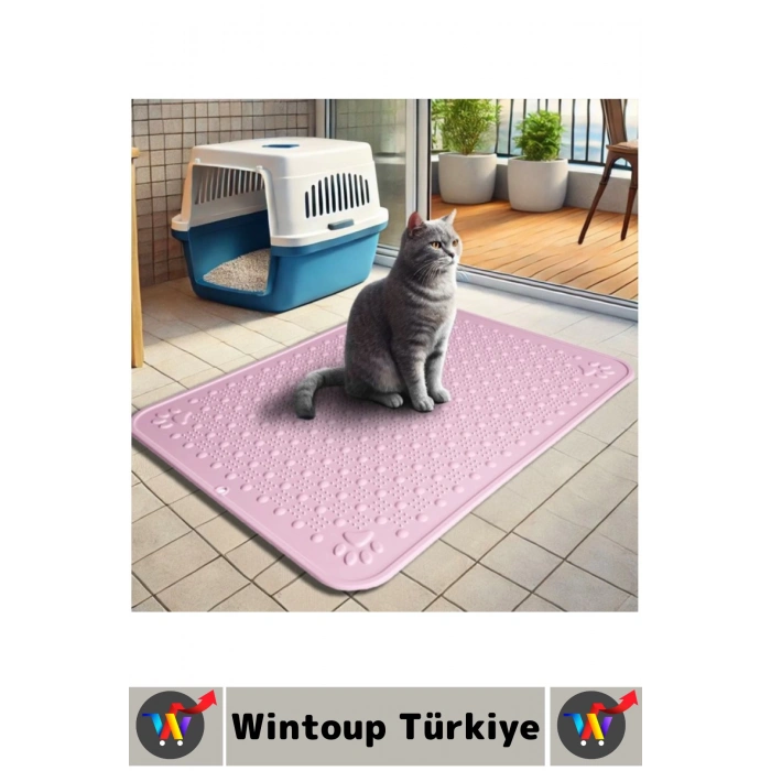 Evcil Hayvan Pet Kaymaz Yıkanabilir Kolay Temizlenir Yatak Tuvalet Önü Mama Kabı Altı Kedi Paspası
