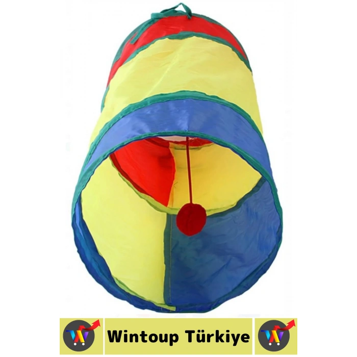 Kedi Köpek Küçük Irk Eğlenceli Oyuncak Sağlıklı Kokusuz Bağımsız Oyun Evcil Hayvan Tüneli 50 X 25 Cm
