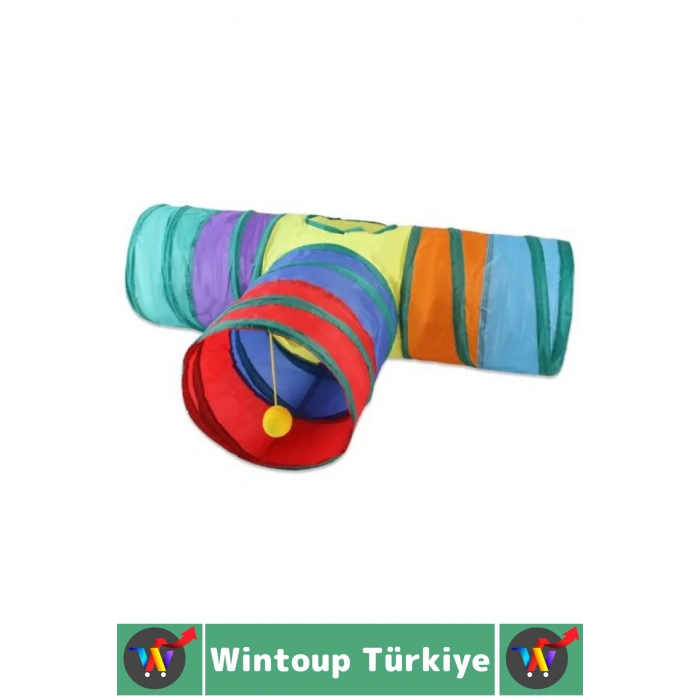 Premium Kedi Köpek Eğlenceli Oyuncak Sağlıklı Kokusuz Bağımsız Oyun Evcil Hayvan Tüneli 85 X 50 Cm