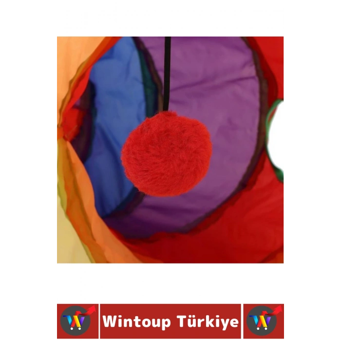 Premium Kedi Köpek Eğlenceli Oyuncak Sağlıklı Kokusuz Bağımsız Oyun Evcil Hayvan Tüneli 115 X 25 Cm