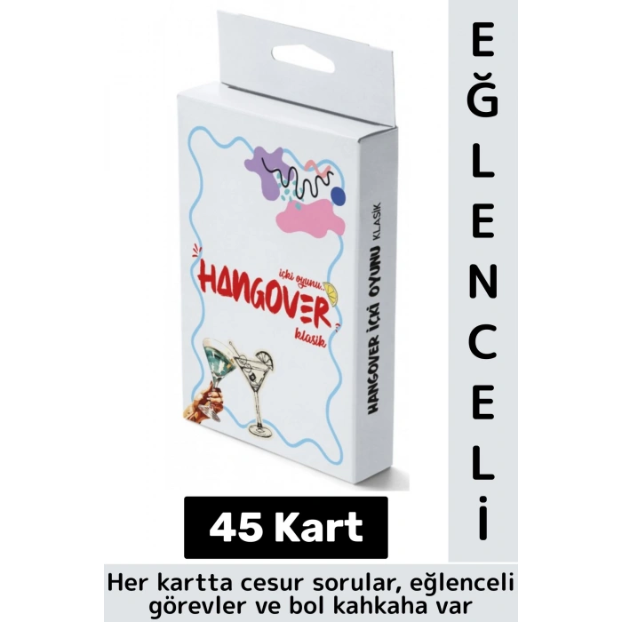 Eğlenceli Cep Boy Arkadaş Parti Özel Gün Sosyalleşme Oyun Hangover Mini İçki Oyunu-Klasik