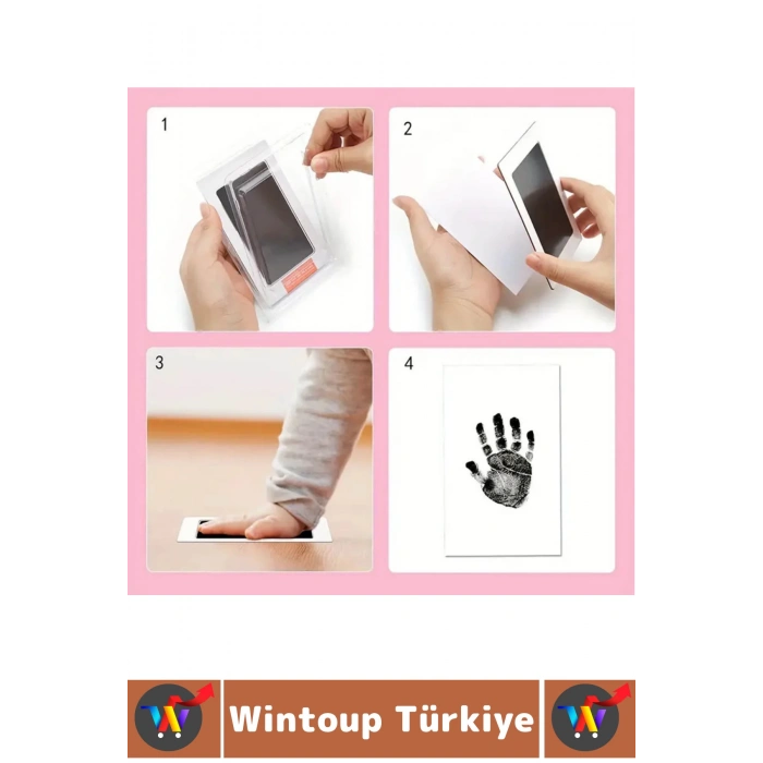 Premium İki Kullanımlık Mürekkepsiz Baskı Evcil Hayvan Kedi Köpek Pati İzi Fotoğraf Çerçevesi Seti