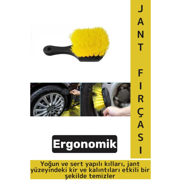 Ergonomik Oto Araç İç Dış Temizlik Yoğun Sert Kıl Otomobil Lastik Jant Kir Kalıntı Temizleme Fırçası
