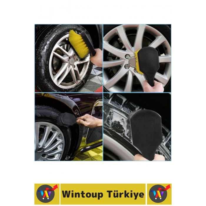 Ergonomik Oto Araç İç Dış Temizlik Yoğun Sert Kıl Otomobil Lastik Jant Kir Kalıntı Temizleme Fırçası